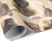 可愛い小さなフランスのブルドッグペット動物のパターン ラッピングペーパー (ロールコーナー)