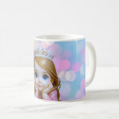 可愛い小さなプリンセス コーヒーマグカップ (正面右)