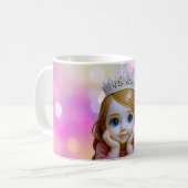 可愛い小さなプリンセス コーヒーマグカップ (正面左)