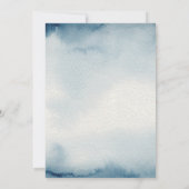 可愛い小さなマウスが彼の道の男の子の赤ちゃんシャワー サンキューカード (裏面)