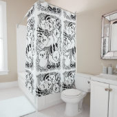 可愛い小さなモンスタースワーカーテン シャワーカーテン (インサイチュ)