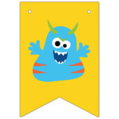 可愛い小さなモンスター月例写真誕生日 バンティングフラッグ (第2の旗)