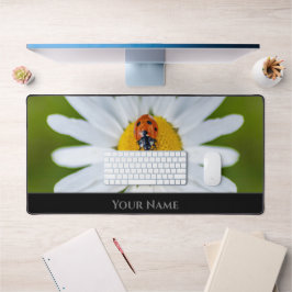 可愛い小さなラッキーなマインドセット用の前向きラディバグ デスクマット