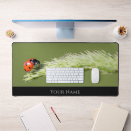 可愛い小さなラッキーなマインドセット用の前向きラディバグ デスクマット