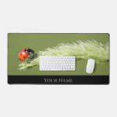 可愛い小さなラッキーなマインドセット用の前向きラディバグ デスクマット (キーボード&マウス)