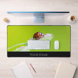 可愛い小さなラッキーなマインドセット用の前向きラディバグ デスクマット