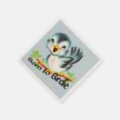 可愛い小さなレトロの生まれ鳥にバーディゴルファーの贈り物 スタンダードカクテルナプキン (角)