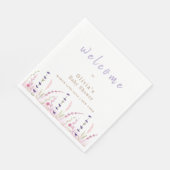 可愛い小さなワイルドフラワーガーデン赤ちゃんシャワーへようこそ スタンダードランチョンナプキン (角)