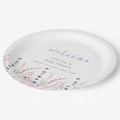 可愛い小さなワイルドフラワーガーデン赤ちゃんシャワーへようこそ ペーパープレート (アングル)