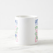 可愛い小さな丘のイチゴ農園アート コーヒーマグカップ (中央)