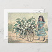 可愛い小さな女の子ウィーラーローリリージオブザバレー ポストカード (正面/裏面)