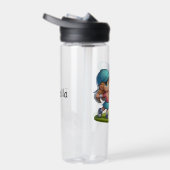可愛い小さな女の子ディスクゴルフカートゥーパーソナライズされたン ウォーターボトル (右面)