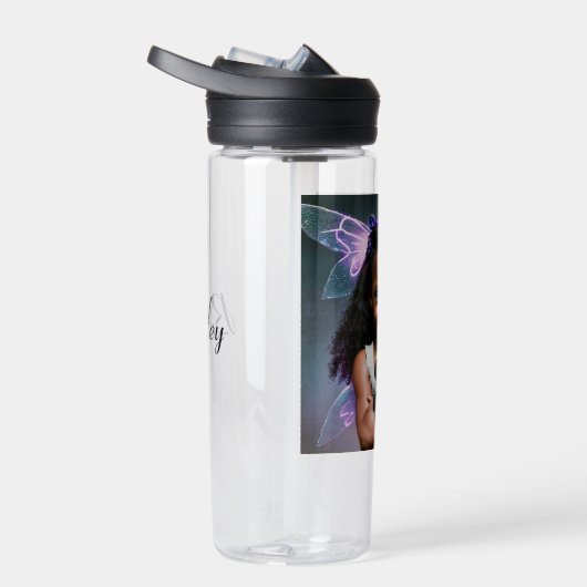 可愛い小さな妖精の女の子とテディベア ウォーターボトル (右面)