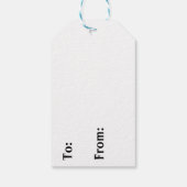 可愛い小さな妖精の女の子とテディベア ギフトタグ (裏面)