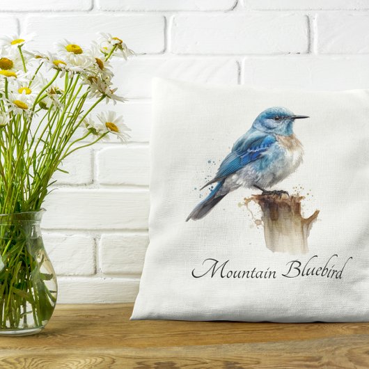 可愛い小さな山のブルーバードカスタマイズ クッション