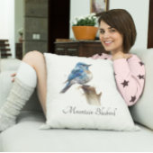 可愛い小さな山のブルーバードカスタマイズ クッション