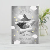 可愛い小さな星は雲生まれの誕生発表 招待状 (スタンド正面)