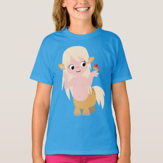 可愛い小さな漫画のセンターレスキッズTシャツ Tシャツ