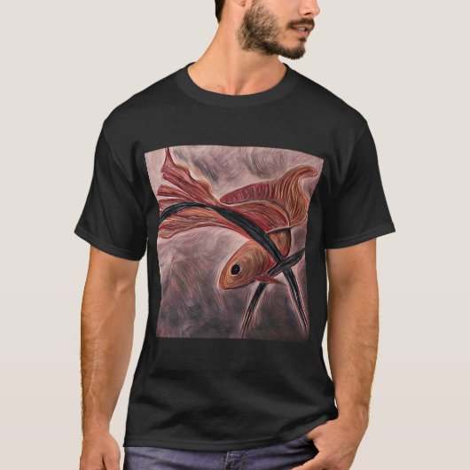 可愛い小さな金魚 Tシャツ (正面)