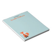 可愛い小パーソナライズされた狐の名 ノートパッド (アングル)