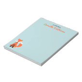 可愛い小パーソナライズされた狐の名 ノートパッド (回転)