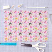 可愛い小プリンセスピンクドレス 薄葉紙 (クラフト)
