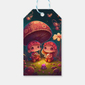 可愛い小人遊がキノコ ギフトタグ (裏面)