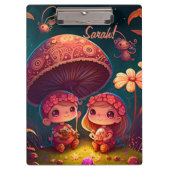可愛い小人遊がキノコ クリップボード (正面)
