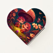 可愛い小人遊がキノコ ノートブック (裏面)