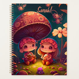 可愛い小人遊がキノコ プランナー手帳