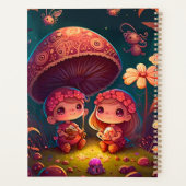 可愛い小人遊がキノコ プランナー手帳 (裏面)