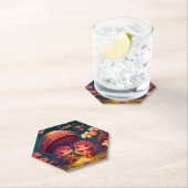 可愛い小人遊がキノコ ペーパーコースター (インサイチュ)