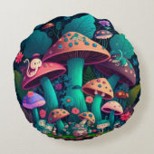 可愛い小人遊がキノコ ラウンドクッション (裏面)