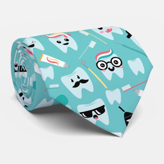 可愛い小児歯科練習歯パターン ネクタイ (ロール)