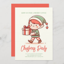 可愛い小妖精や小人がクリスマスプレゼントを置く