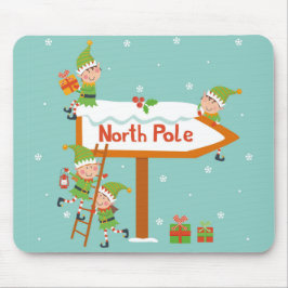 可愛い小妖精や小人が北極に行く マウスパッド