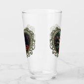 可愛い小妖精や小人の子どもフード付きグリーン タンブラーグラス (左)