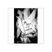 可愛い小妖精や小人読のブックオーナーシップ名スタンプ ラバースタンプ (インプリント)