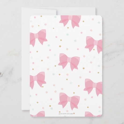 可愛い小恋しく思さいワンダーフル1歳の誕生日バニー 招待状 (裏面)