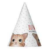 可愛い小猫の子供の誕生日パーティー パーティーハット (左)