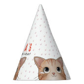 可愛い小猫の子供の誕生日パーティー パーティーハット (右)
