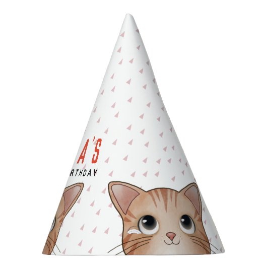 可愛い小猫の子供の誕生日パーティー パーティーハット (右)