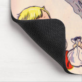 可愛い小食べ物を与え男の子 マウスパッド (コーナー)