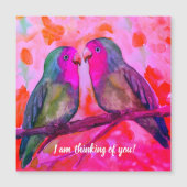 可愛い小鳥が二羽考える、私は君の仲間 (正面)