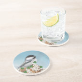 可愛い小鳥とスカイブルーの花 コースター (側面)