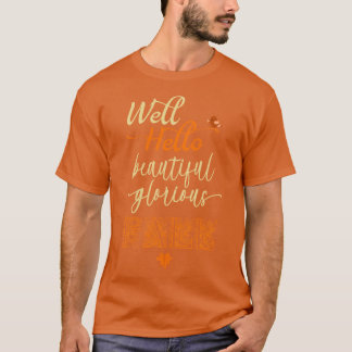 可愛い小鳥の秋 Well Hello Beautiful 秋 Tシャツ