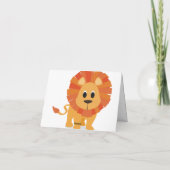 可愛い少年のライオン誕生カードの発表 案内状 (裏面)