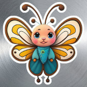 可愛い少年蝶の昆虫動物マンガグラフィック シール