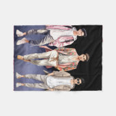 可愛い少年 フリースブランケット (正面(横))