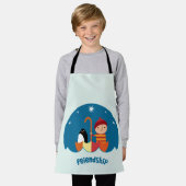 可愛い就学前K失ったと友情を見つけた エプロン (着用した状態)